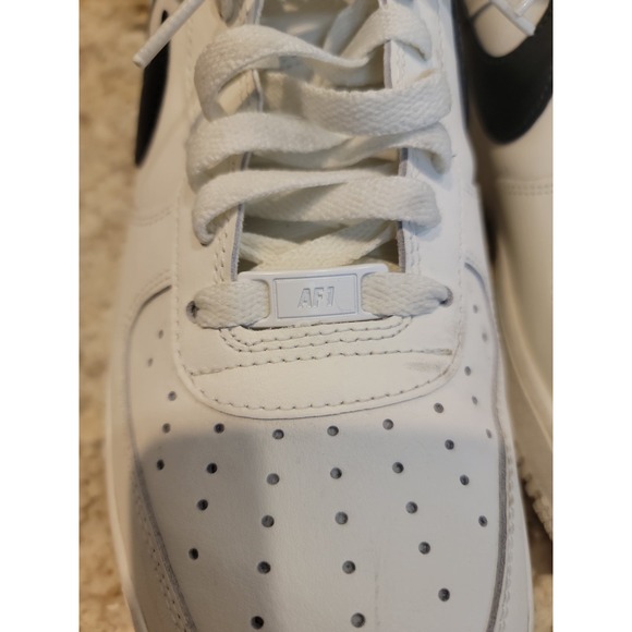 NIKE AIR FORCE 1 LOW ID NIKE BY YOU HD WHITE-BLACK SZ 10 [CT7875-994] Worn Once main image 4